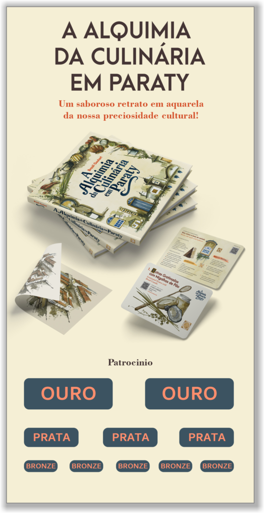 Banner de patrocínio do projeto Alquimia da Culinária Paraty