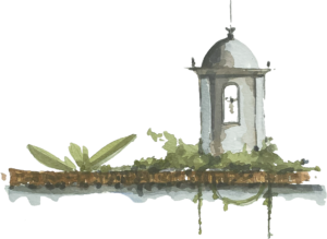 Ilustração de igreja histórica de Paraty