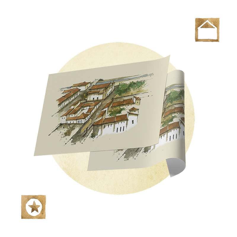 Mapa ilustrativo de Paraty em formato poster – Alquimia da Culinária